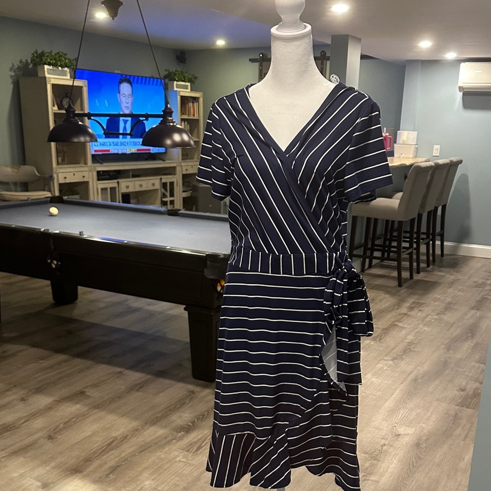 NWT Navy Striped Wrap Dress
PAPER STORE